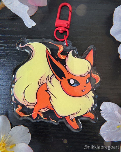 Eeveelutions : Flareon Acrylic Keychain