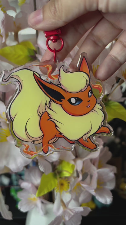 Eeveelutions : Flareon Acrylic Keychain